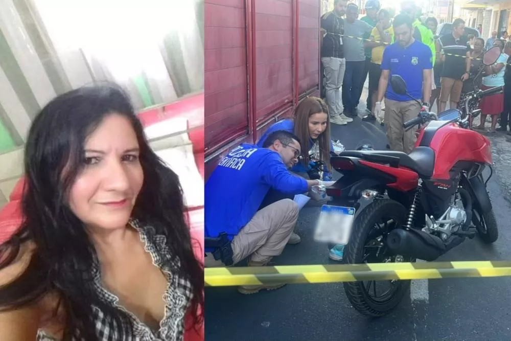 Perícia esclarece dinâmica e aponta que mulher caiu de moto e também foi atingida por caminhão no Centro de Patos; causa da morte ainda será determinada