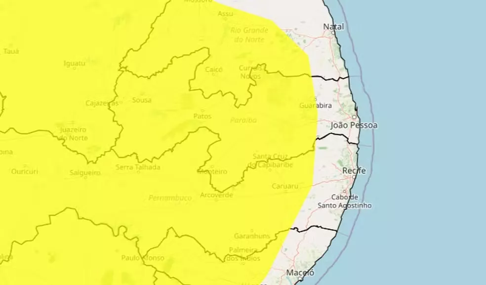 Inmet alerta para baixa umidade do ar em Patos e outras 183 cidades da Paraíba