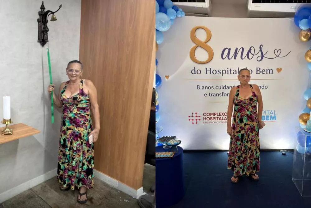 Após cinco anos de tratamento, paciente recebe confirmação de cura do câncer no dia em que Hospital do Bem celebra oito anos
