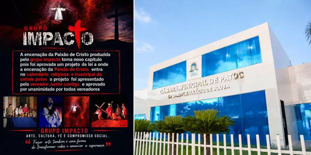 Câmara de Patos aprova projeto que inclui Encenação da Paixão de Cristo no calendário religioso do município