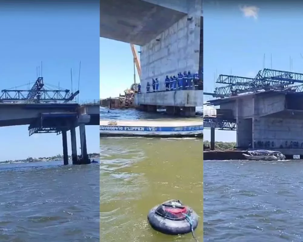 Morte de trabalhador é confirmada após estrutura metálica ceder durante obras da Ponte do Futuro, em Cabedelo