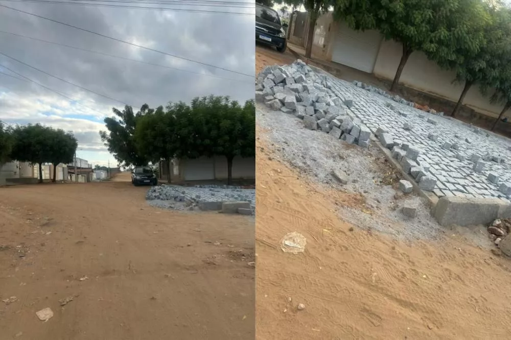 Morador questiona interrupção de pavimentação em rua do Novo Horizonte, em Patos
