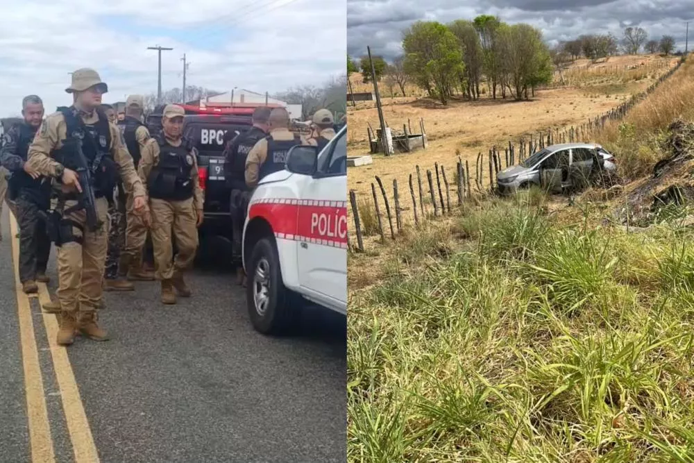 PM prende quatro suspeitos após assalto a joalheria e perseguição na PB-400, no Sertão