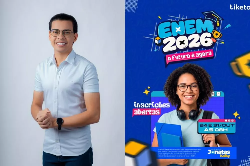 Vereador Jônatas Kaiky cumpre promessa de campanha e lança aulão gratuito para o ENEM em Patos
