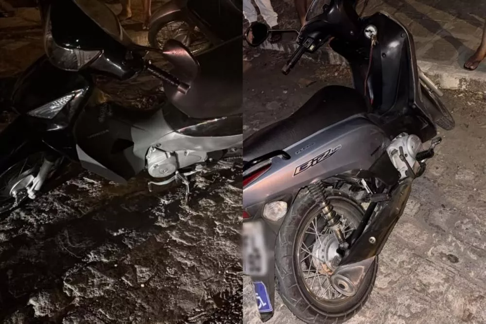 Colisão traseira entre duas motos deixa homem ferido em Patos