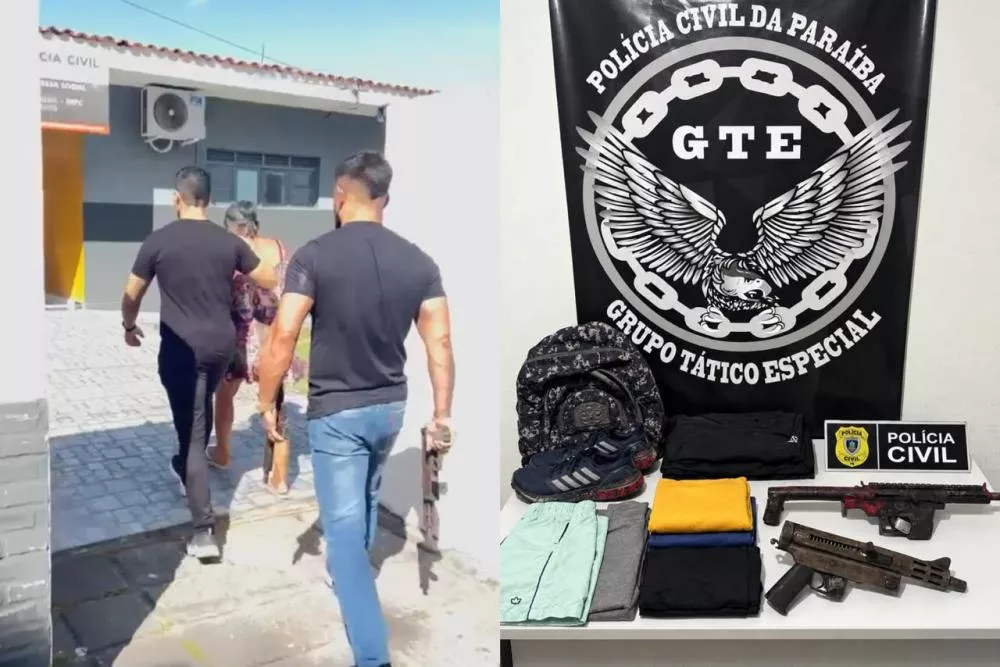 Mulher é presa com armas artesanais de calibre .40 durante investigação sobre grupos criminosos em Alagoa Nova