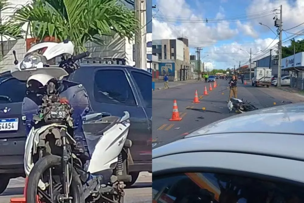 Motociclista morre após colisão com caminhonete, e motorista foge sem prestar socorro em João Pessoa