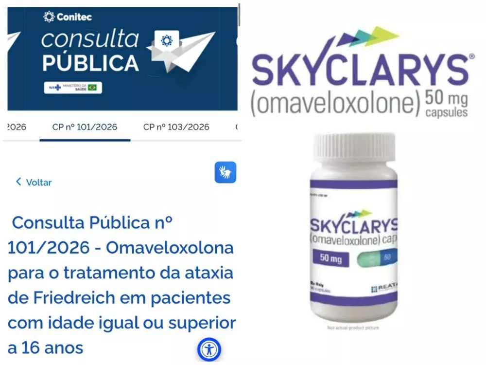 Consulta pública avalia inclusão de medicamento de alto custo para pacientes com ataxia de Friedreich no SUS; prazo vai até 20 de outubro