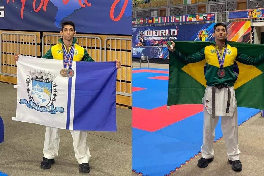Atleta patoense Jonathan Ferreira conquista medalhas no Mundial de Karatê 2026, na Eslovênia