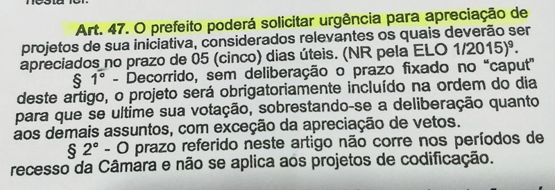 Inconstitucional: Trâmite de análise do Código Tributário em regime de Urgência é suspenso na Câmara de Patos