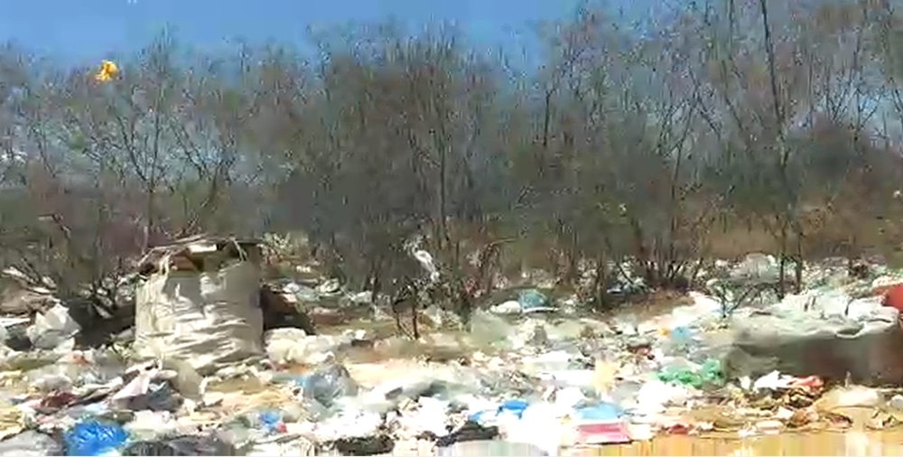 Lixo se espalha no caminho do Lixão de Patos. Ouça e veja o vídeo