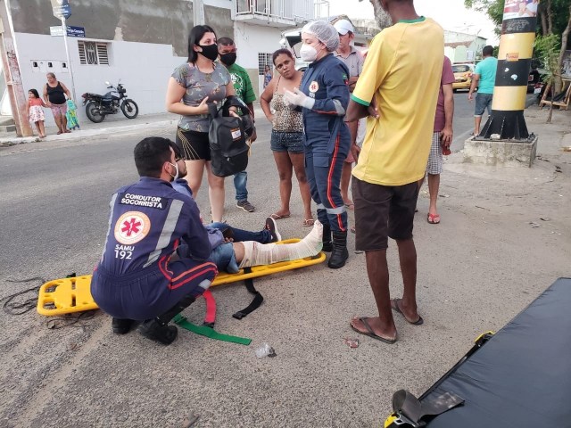 Acidente deixa motociclista ferido próximo à Alça Sudeste em Patos