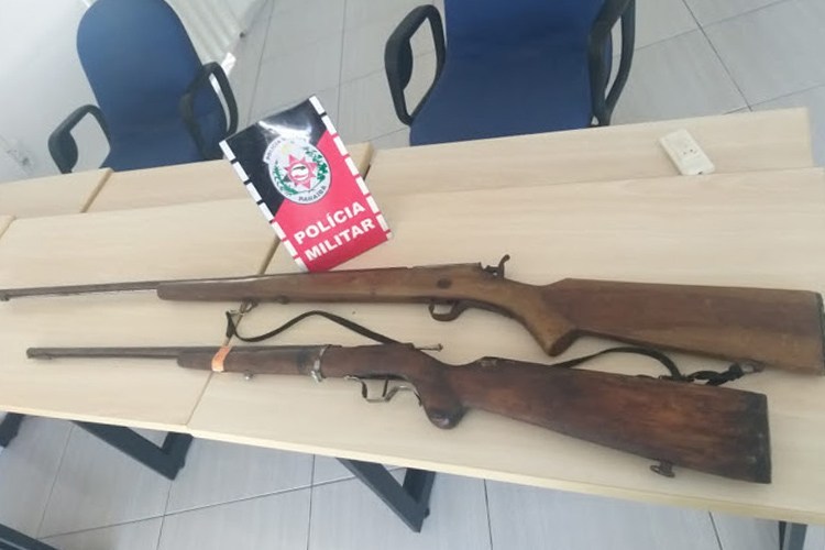 Polícia Militar apreende duas espingardas durante rondas na zona rural de Imaculada
