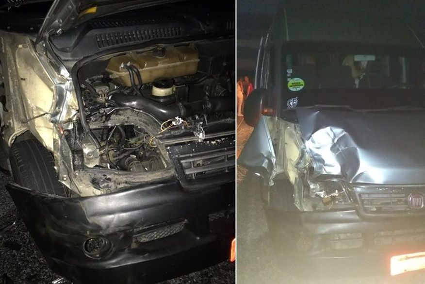 Van com universitários colide com animal em rodovia próximo a cidade de São Mamede