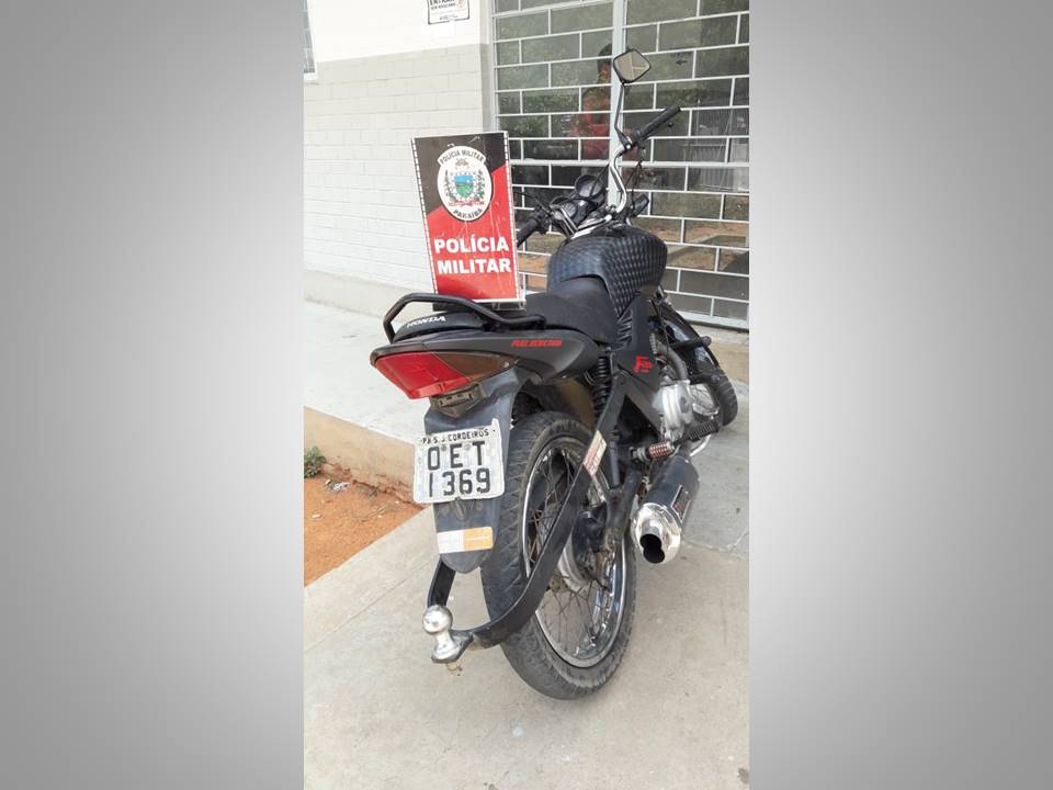 Polícia recupera Moto com restrição de roubo/furto em Desterro