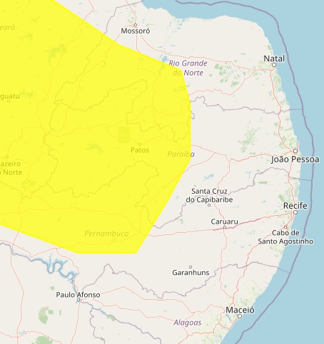 INMET volta a emitir alerta de baixa umidade relativa do ar para Patos e várias cidades do Sertão. Veja