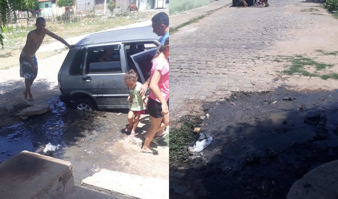 Moradores da Vila Teimosa cobram conserto de uma galeria estourada há vários dias