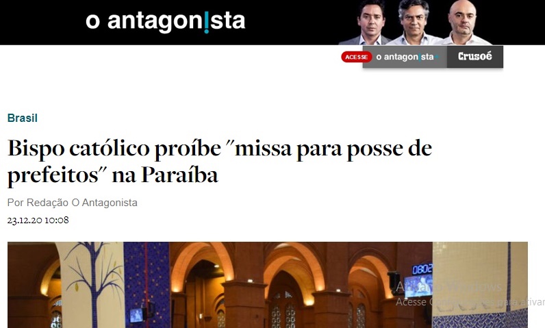 O Antagonista: Matéria do Patosonline.com repercute em site nacional. Veja
