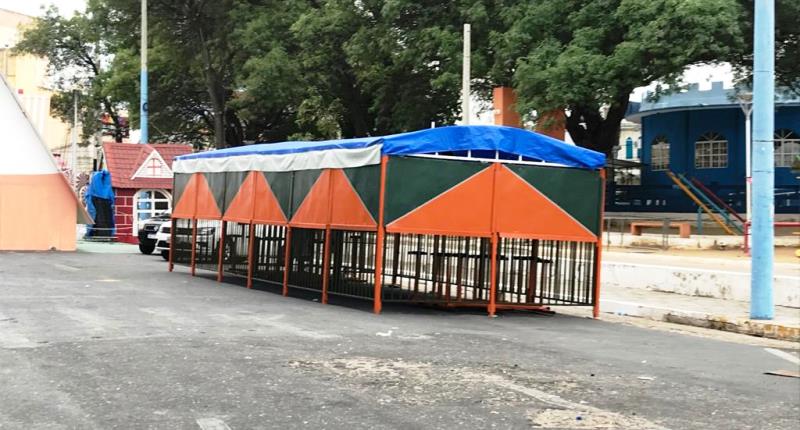 Guarda Municipal determina retirada da barraca de jogos de azar que funcionava de forma irregular no Centro de Patos