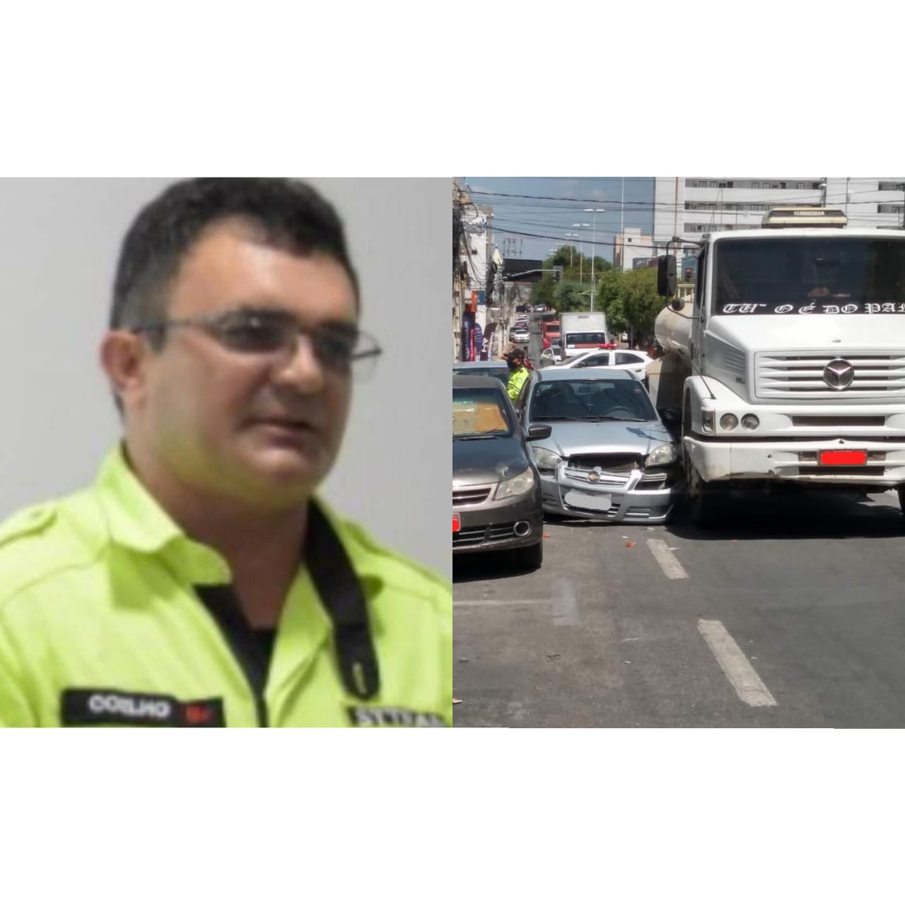 Agente de trânsito diz que veículo celta não estava estacionado em fila dupla no acidente desta terça-feira (29)