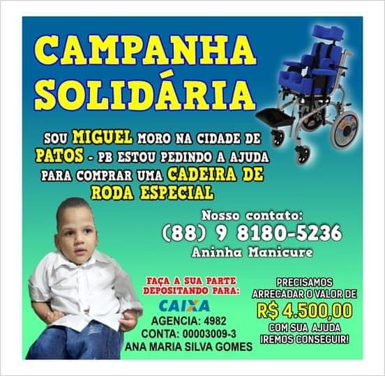 Criança de apenas quatro anos precisa de uma cadeira de rodas especial. Saiba como ajudar