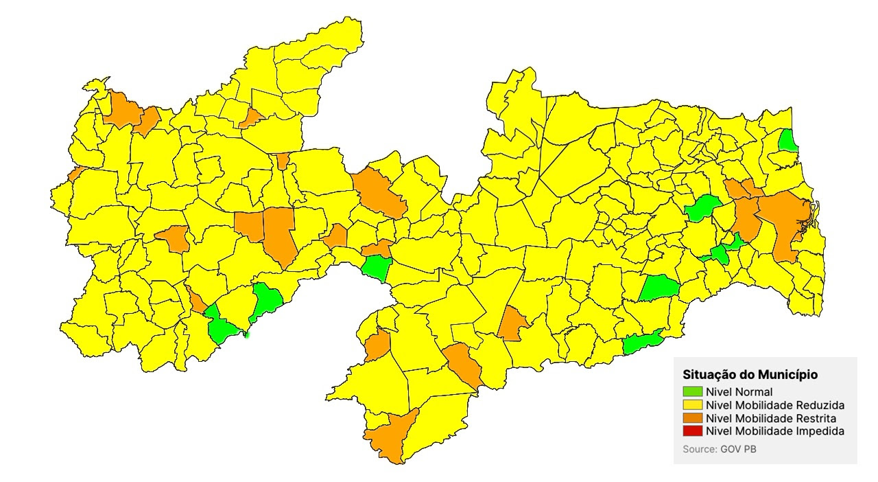 Primeira avaliação de 2021 aponta redução de municípios nas bandeiras vermelha e laranja