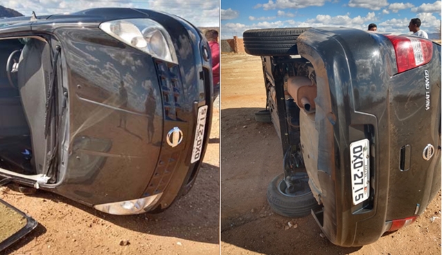 Carro da Prefeitura de Emas se envolve em acidente, próximo a cidade de Patos