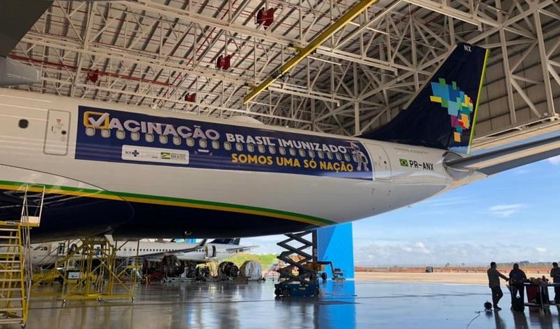 Avião que buscará vacinas na Índia parte amanhã à noite do Recife