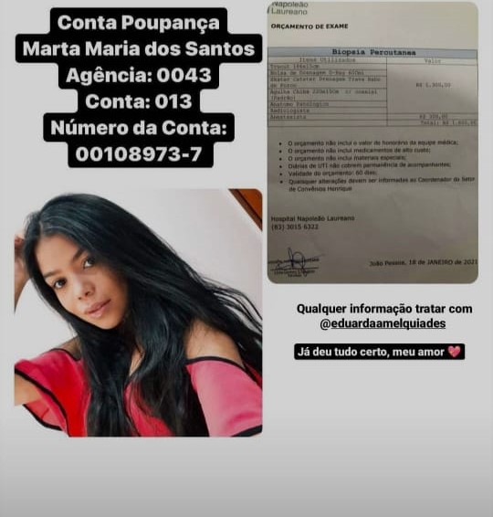 Jovem faz campanha para realizar tratamento de saúde em João Pessoa. Saiba como ajudar