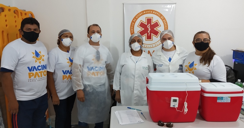 Em Patos, mais de 80% dos profissionais do SAMU foram vacinados contra a COVID – 19