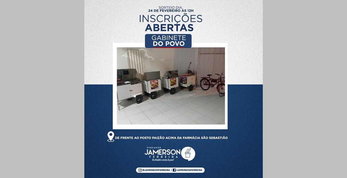 Vereador Jamerson Ferreira abre inscrições para doação de primeiro salário