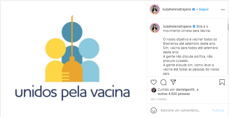 Luiza Trajano lança movimento para vacinar todos os brasileiros até setembro