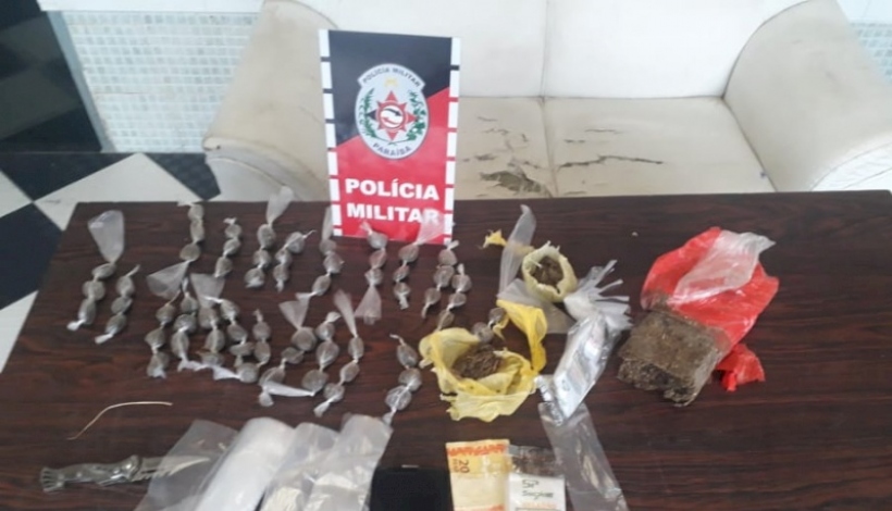 Jovem é preso no Vale do Piancó com grande quantidade de droga