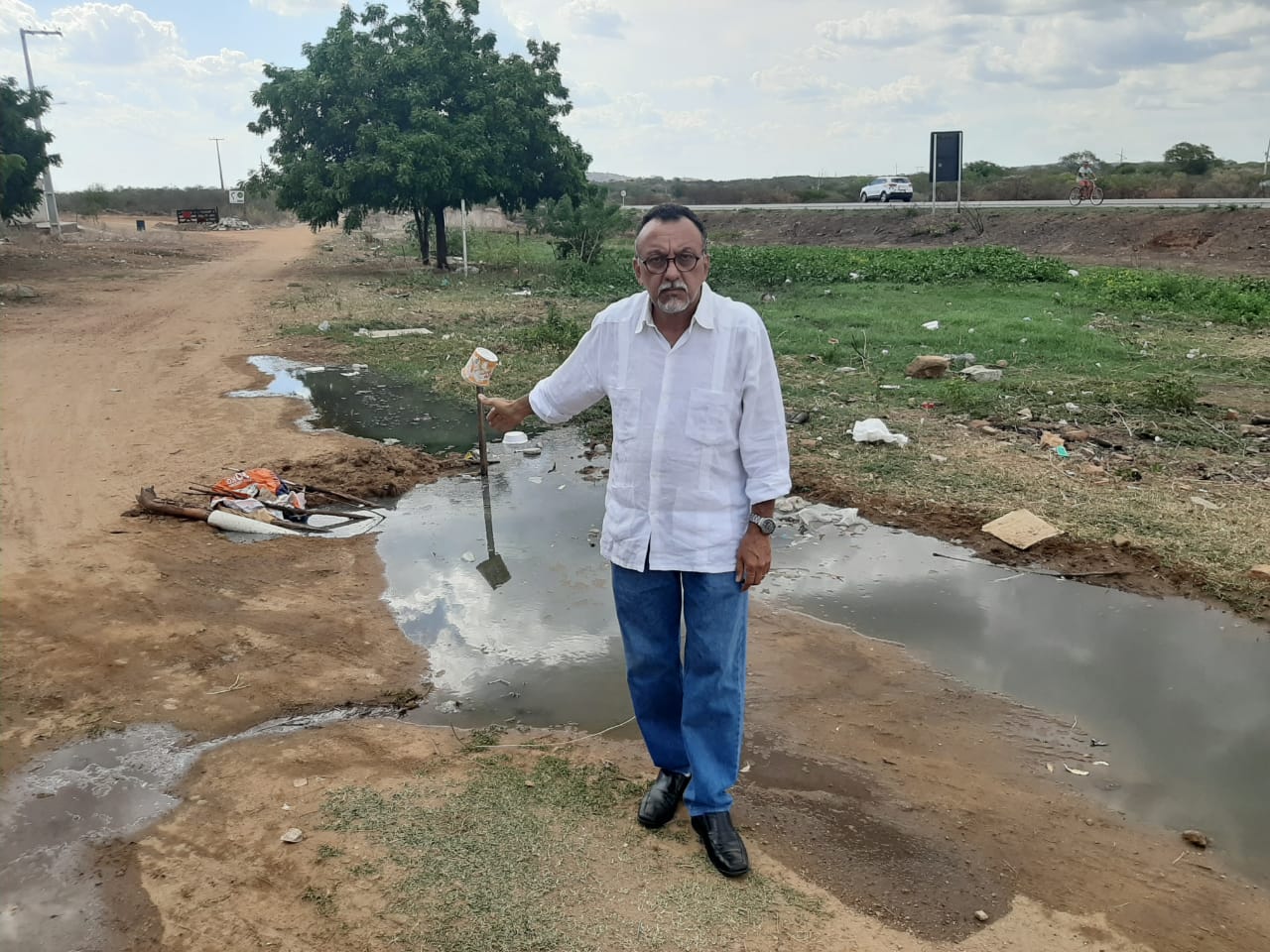 Vereador Zé Gonçalves denuncia galeria estourada no Distrito de Santa Gertrudes