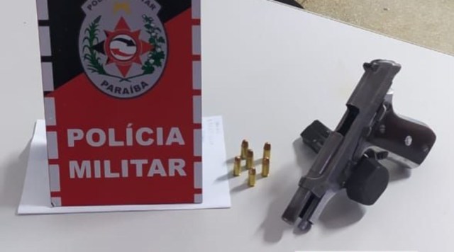 Polícia Militar apreende arma de fogo em Teixeira nesta terça (16)