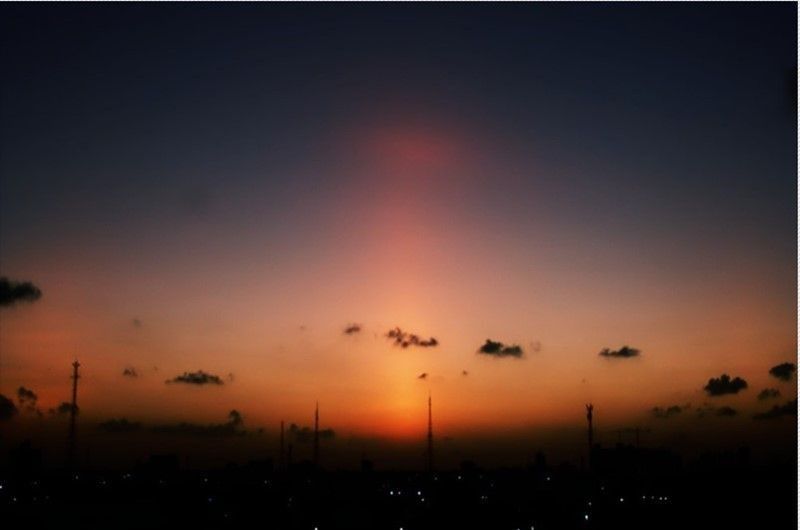 Em Piancó, Fenômeno solar raro é visto durante o por do sol