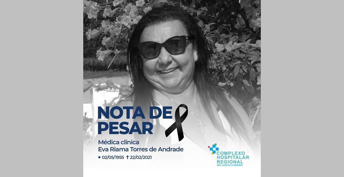 Complexo Hospitalar de Patos divulga Nota de Pesar pelo falecimento de Dra. Eva