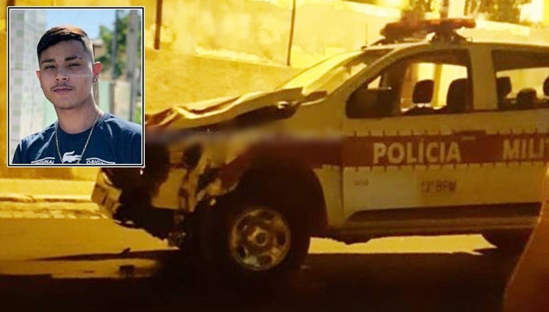 No Vale do Piancó: Jovem morre após colidir motocicleta de forma violenta contra viatura da PM