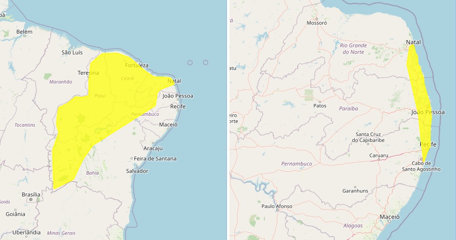 Semana começa com alertas de chuvas no Litoral e 98 cidades do interior; veja riscos e orientações