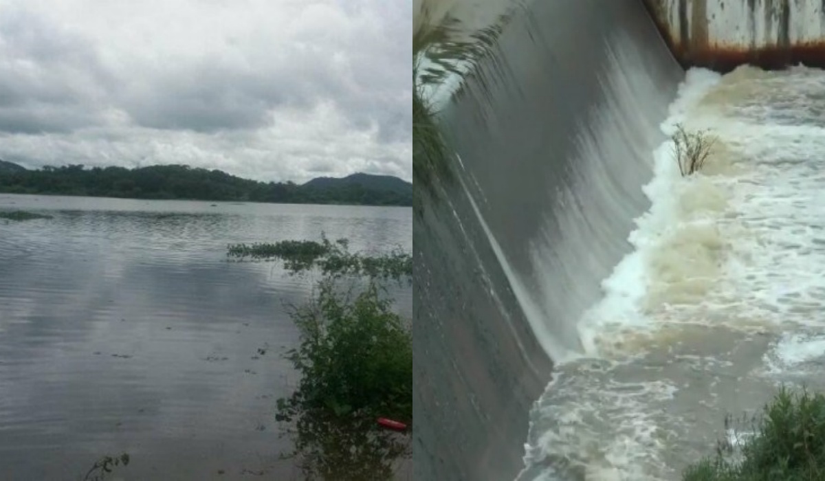Açude Cachoeira dos Alves em Itaporanga, já está sangrando