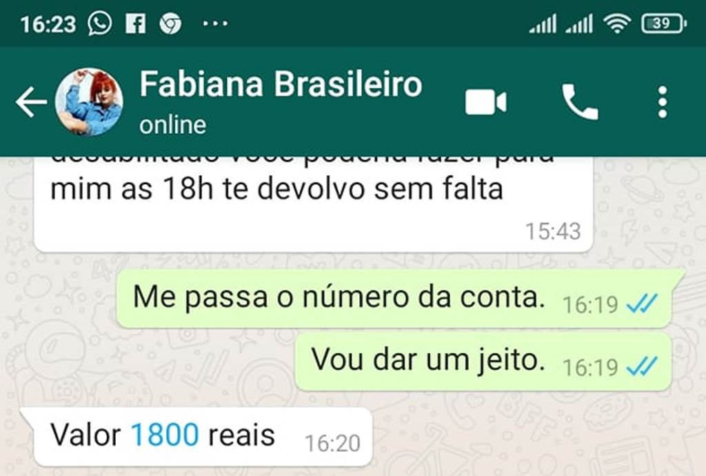 Em Patos, cabeleireira tem WhatsApp clonado e criminosos pedem depósito em conta usando nome da vítima