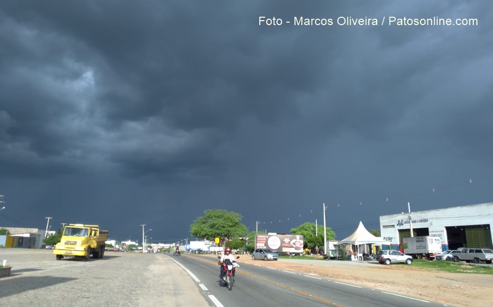 Chove fraco na região de Patos nas últimas 24 horas. Veja os índices
