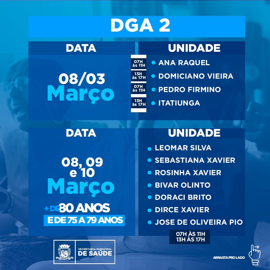 Covid-19: Idosos a partir de 75 anos começarão a ser vacinados na próxima segunda-feira (8) em Patos