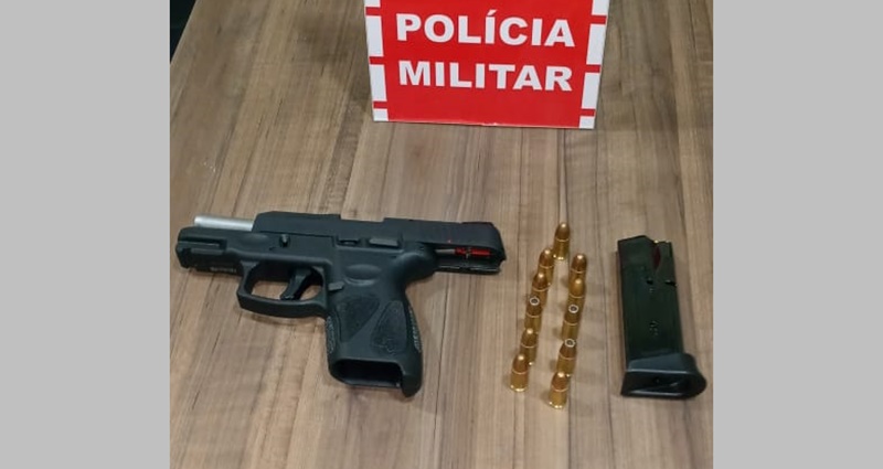 PM apreende pistola 9 mm durante Operação Previna-se, nesta sexta-feira (05) em Santa Luzia-PB