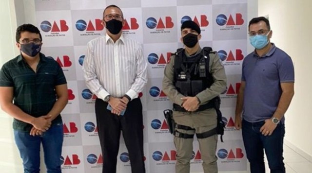 OAB Patos se reúne com 3º BPM e reafirmam compromisso no combate à Covid-19