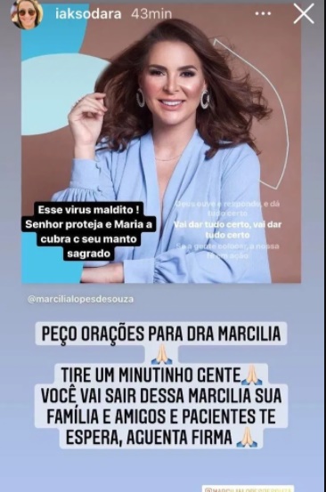 Médica Marcília Lopes está na UTI e intubada, em JP