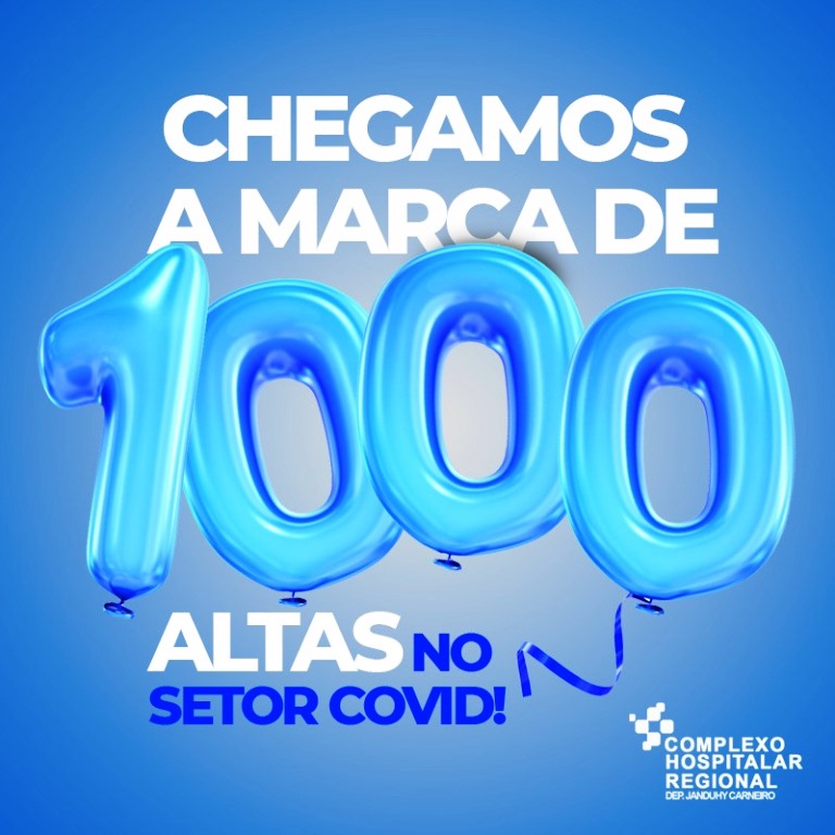 Profissionais do Hospital Regional de Patos comemoram 1.000 altas médicas no setor de tratamento da COVID 19