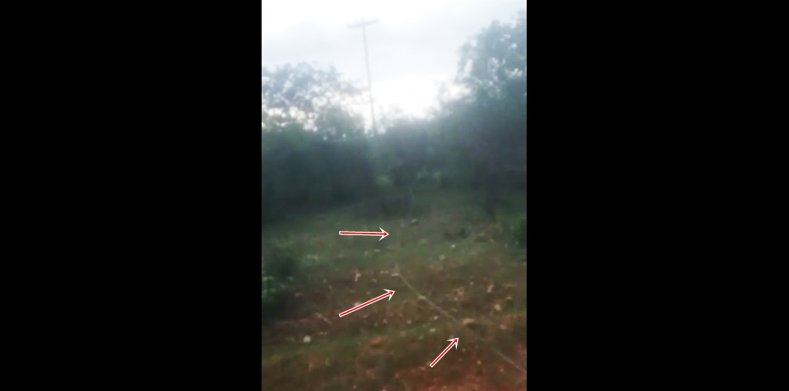 Usuário grava denúncia e mostra fio elétrico rompido ao solo na zona rural de Patos