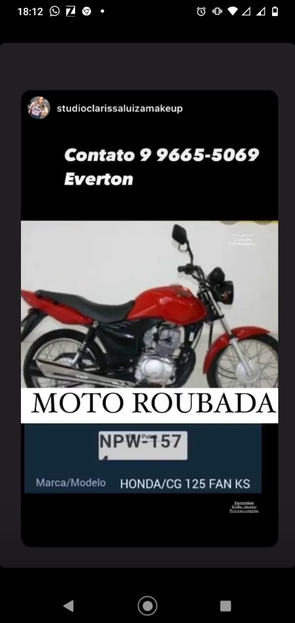 Polícia militar localiza veículo furtado no centro da cidade de Patos