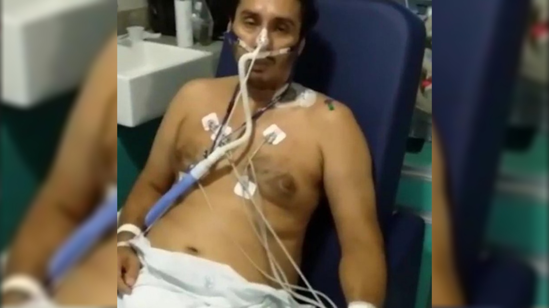 Internado com Covid, Vicente Nery grava vídeo em hospital: “Que esse vírus nunca passe nem perto de vocês”